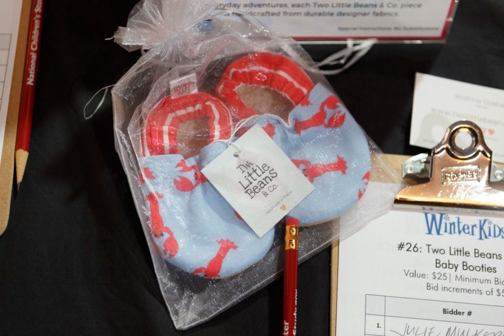 WinterKids License to Chill 2018 Auction Items Two Little Beans Baby Booties Stephen Davis Photo