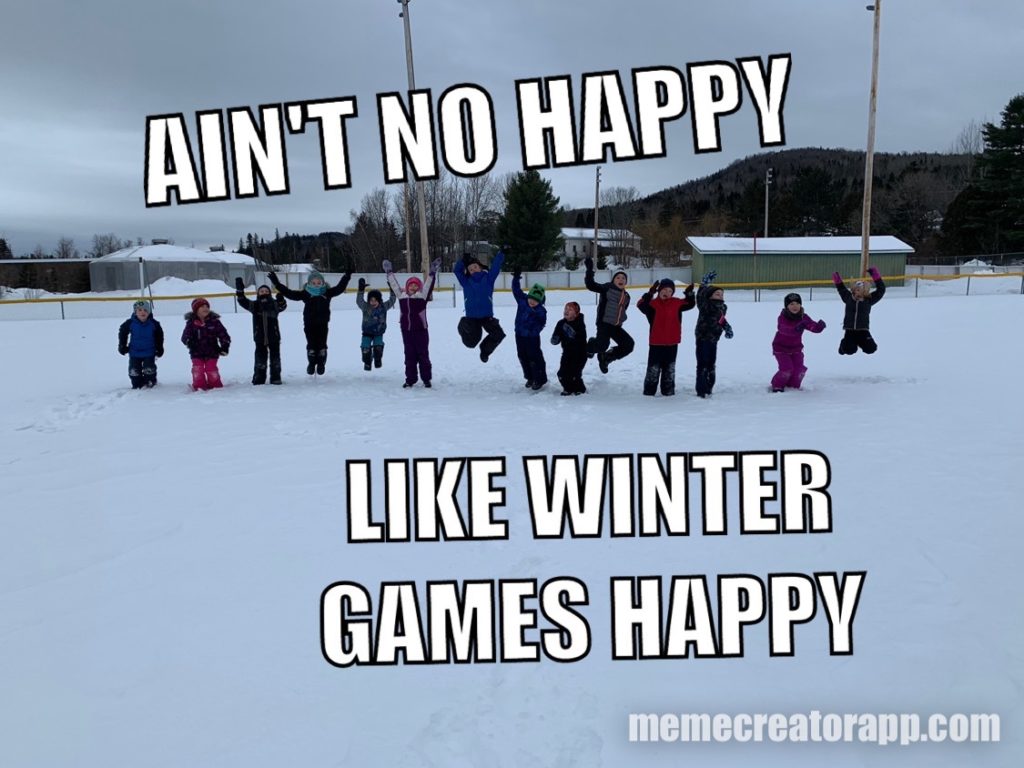 Fort Kent Elementary School Winter Games 2020 Week 2 MEME
