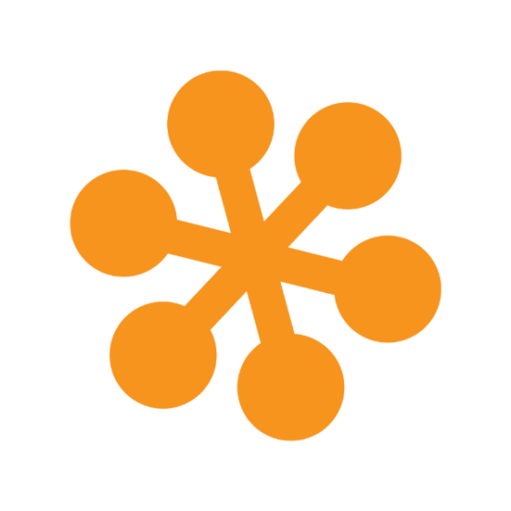 Orange Snowflake with space