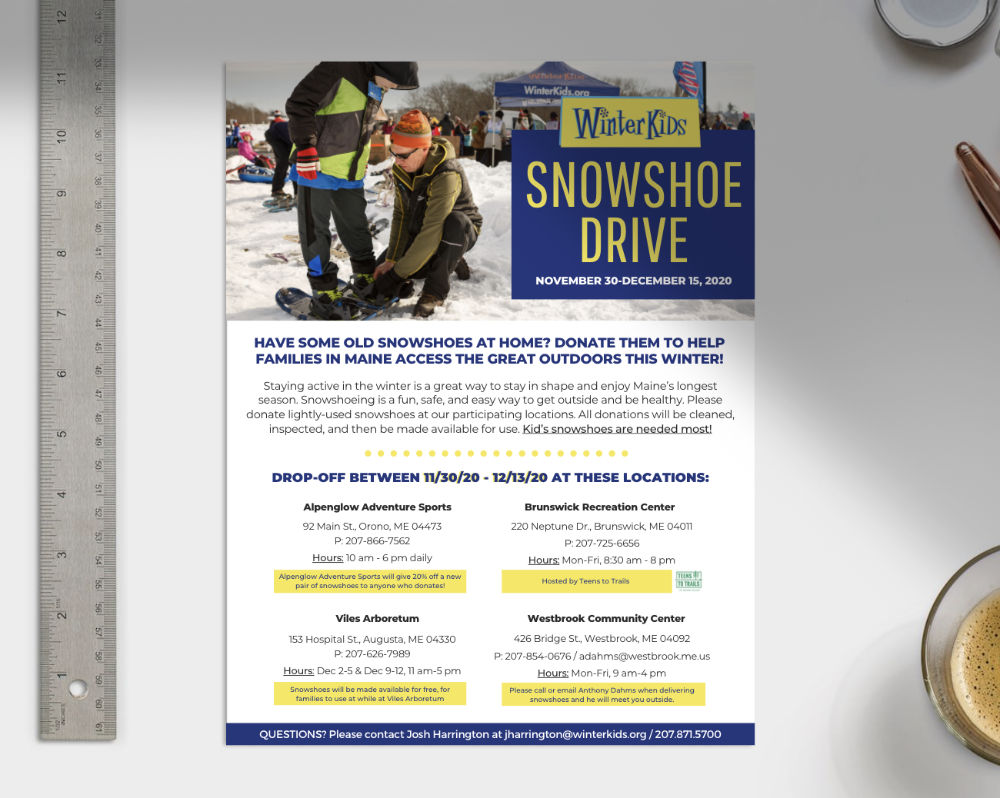 Downloadable Snowshoe Drive Flyer 1