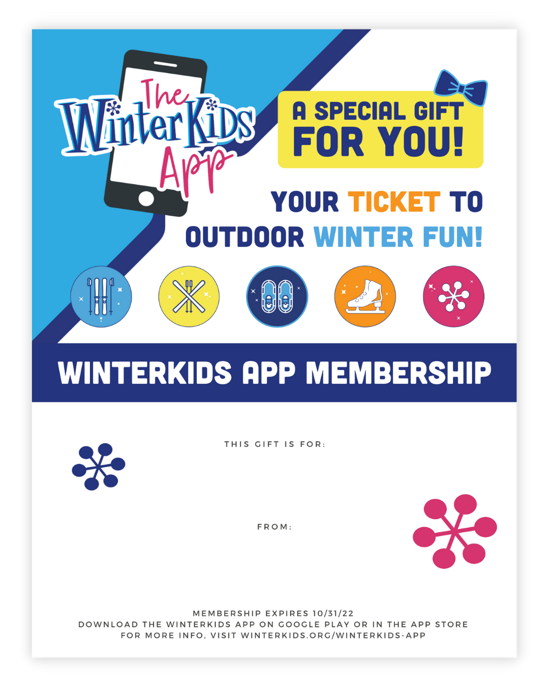 WinterKids App Gift Certificate Mockup