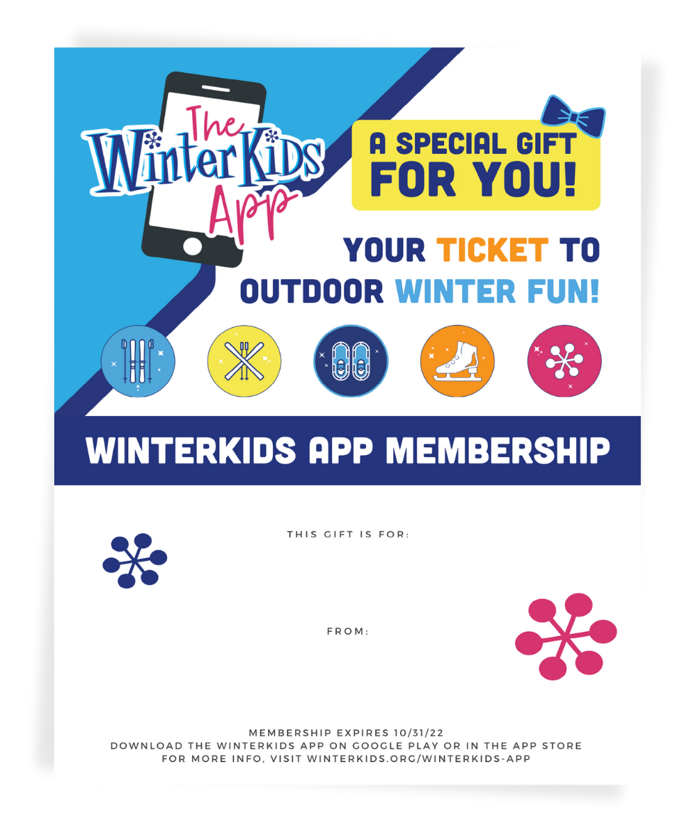 WinterKids App Gift Certificate Preview
