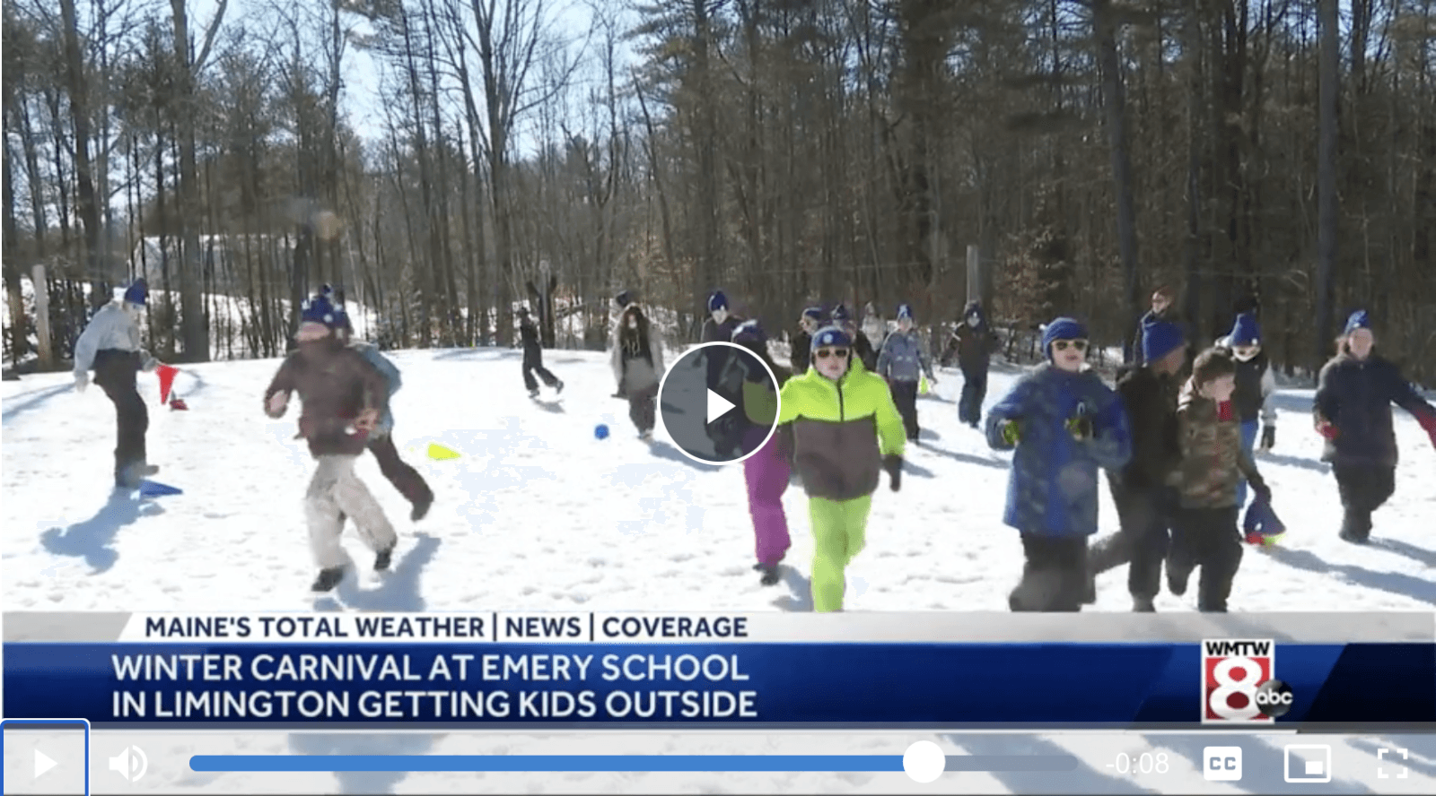 Limington students enjoy fun day in the snow