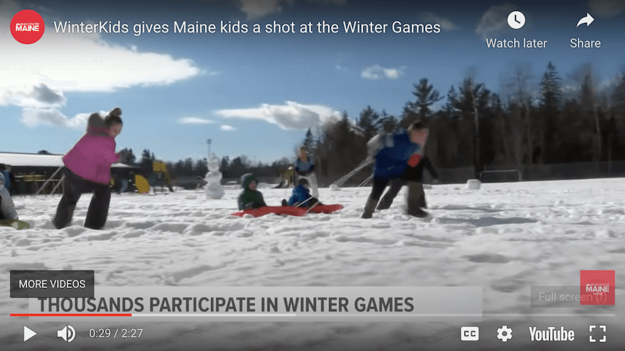 Winter Games News Center Maine