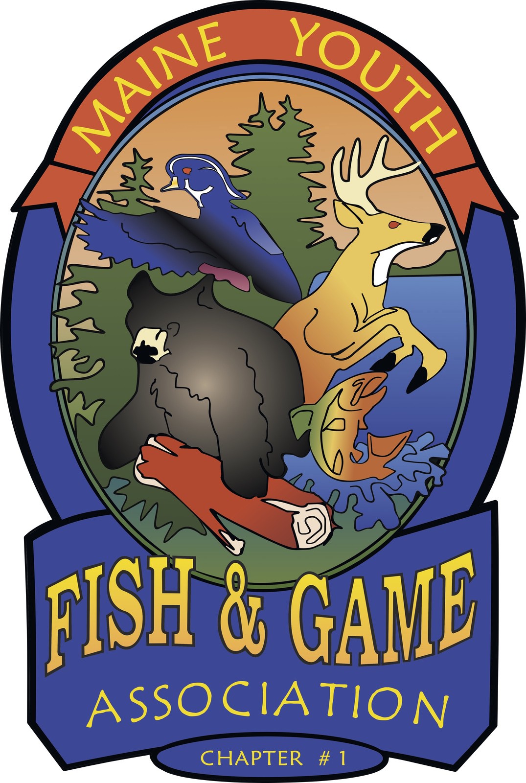 NP Maine Youth Fish and Game Association logo D24 Fund FY24