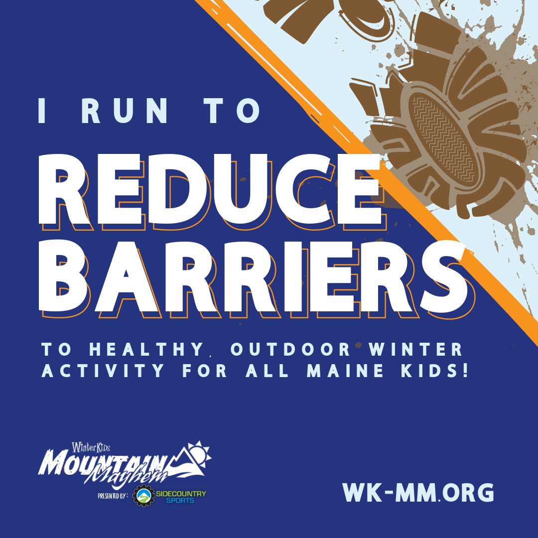 I run to reduce barriers WinterKids Mountain Mayhem FY24