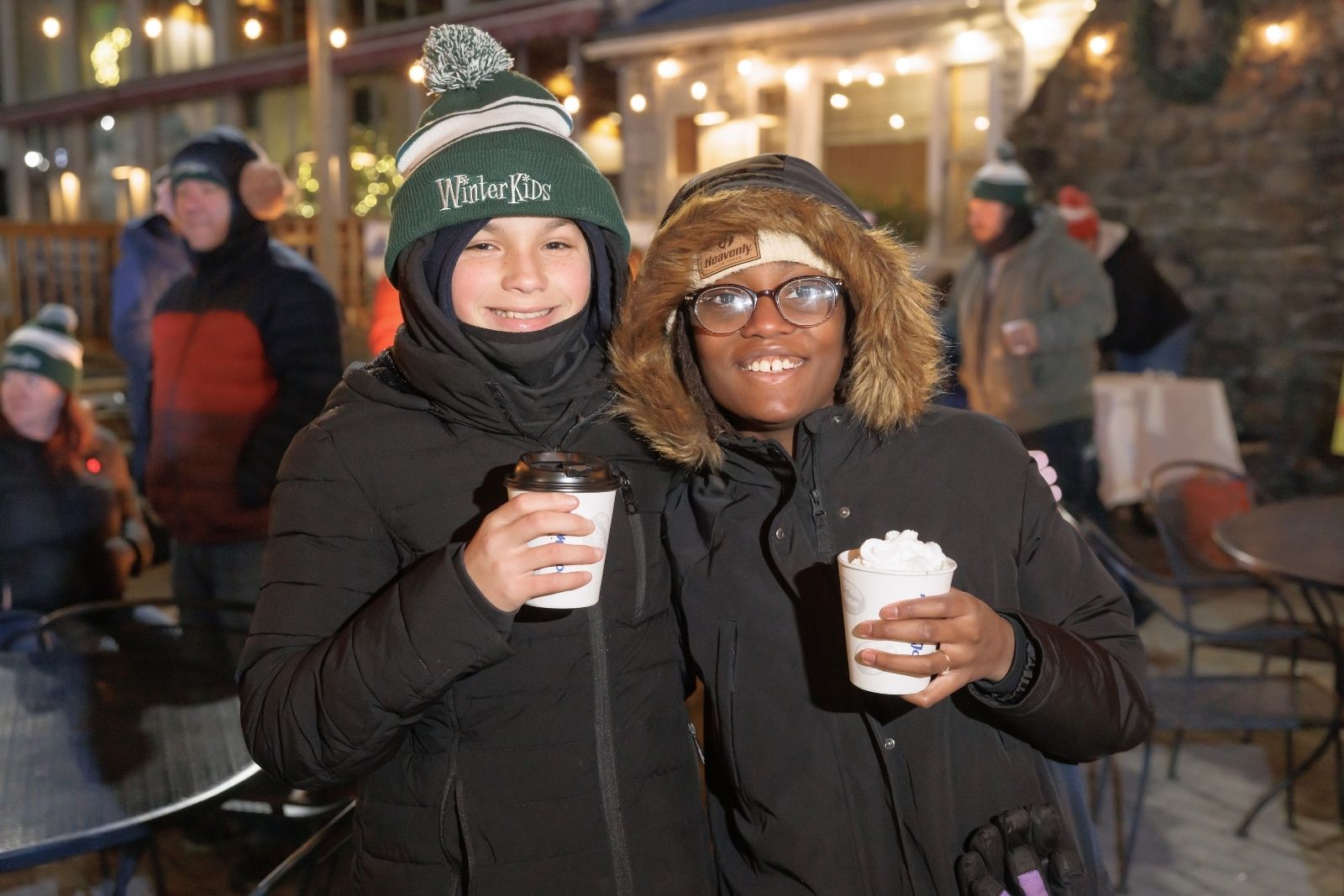 Kids enjoy hot cocoa, courtesy of Aroma Joe's during WinterKids’ Welcome to Winter celebration. | CAMA0378 SDP Photo